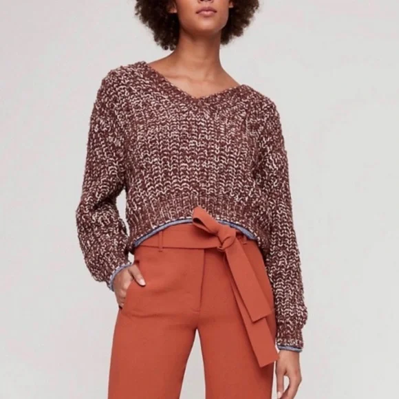 Cropped chunky knit sweater - Picture 2 of 3